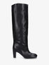 Bottes en simili à bouts ronds - Noir - 1