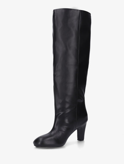 Bottes en simili à bouts ronds - Noir - 3