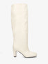 Bottes en simili à bouts ronds - Beige - 1