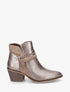 Bottines irisées à liens décoratifs - Taupe clair - 1