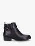 Bottines en simili à boucle métal fantaisie - Noir - 1