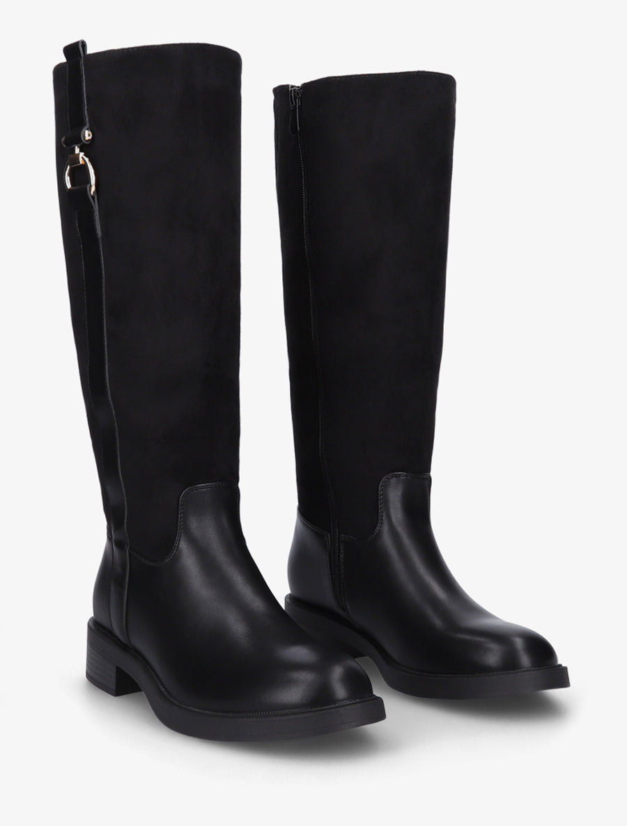 Bottes cavalière à boucle bijou - Noir - 4
