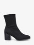 Bottines unies style chaussette à fermeture éclair - Noir - 1