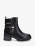 Bottines en simili et suédine - Noir - 1