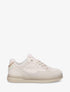 Baskets suédine et simili motif grec en relief - Beige - 1