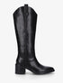Bottes en simili à bouts pointus - Noir - 1