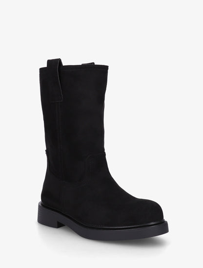 Bottines montantes en suédine - Noir - 2