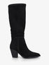 Bottes en suédine et bouts pointus - Noir - 1