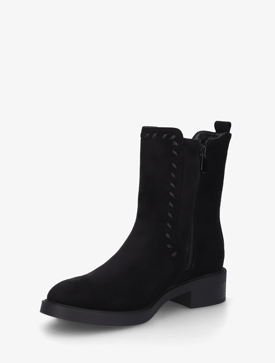 Bottines style chelsea en suédine - Noir - 3