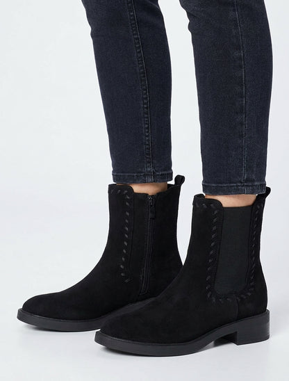 Chelsea boots in suède stijl - Zwart