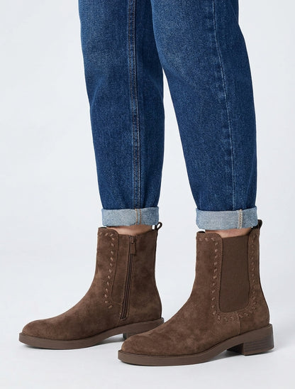 Chelsea boots in suède stijl - Bruin
