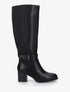 Bottes élastiquées à talon - Noir - 1