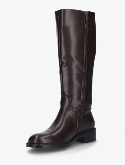 Bottes cavalières en simili - Marron - 3