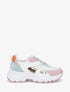 Sneakers à bandes irisées et pailletées - Rose - 1