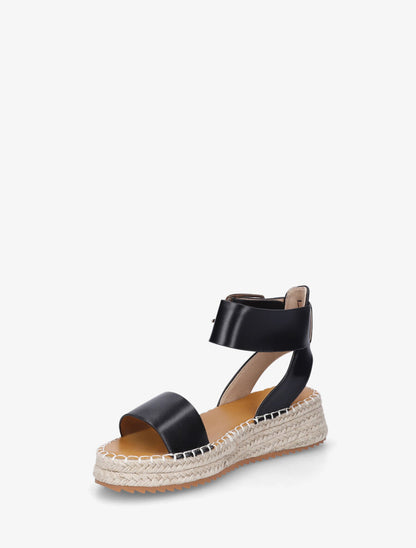 Sandales style espadrille à bride épaisse - Noir - 3