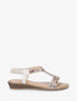 Nu-pieds en simili à strass - Beige - 1
