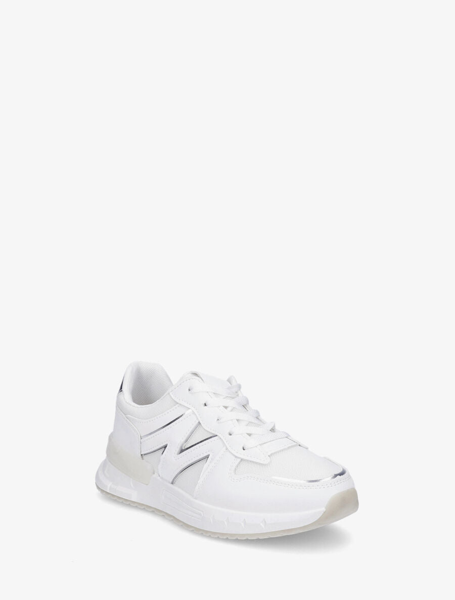 Baskets en toile et simili - Blanc - 2