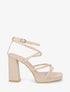 Sandales à talon en suédine - Beige - 5
