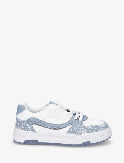 Baskets motif bandana - Bleu denim - 1