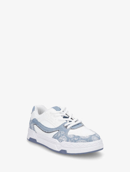 Baskets motif bandana - Bleu denim - 2