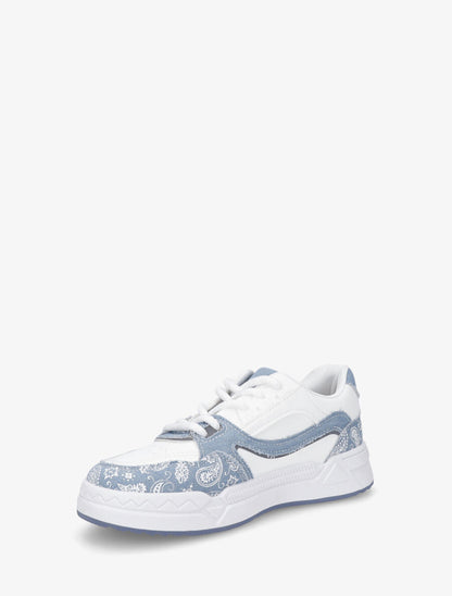 Baskets motif bandana - Bleu denim - 3