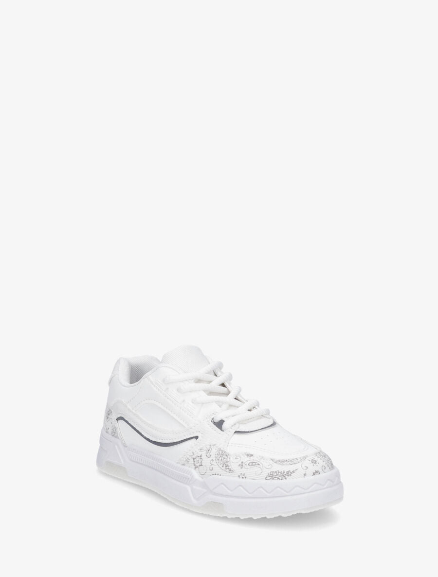 Baskets motif bandana - Blanc - 2