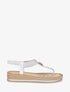 Nu-pieds à bride style corde et fleur - Argent - 1