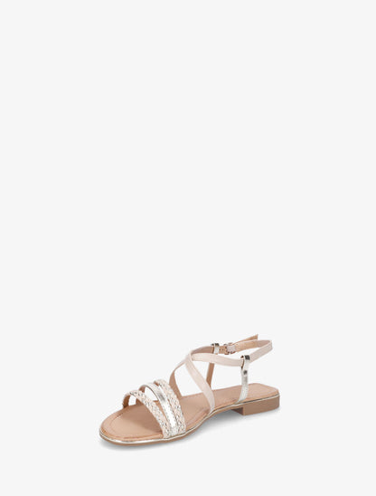 Nu-pieds multibrides tressées - Beige - 3