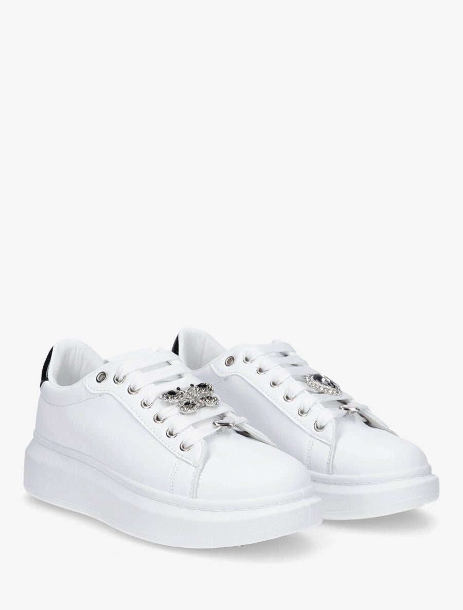 Sneakers à empiècement bijoux - Noir - 4