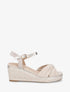 Sandales compensées en suédine style espadrille - Beige - 5