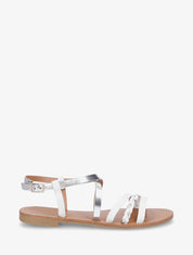 Nu-pieds multi bride et tresse - Blanc - 1
