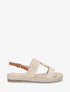 Nu-pieds bi-matière à bijou marbré - Beige - 5