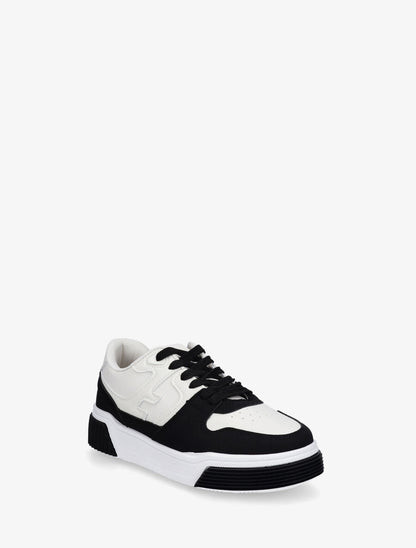 Baskets casual en simili - Noir - 2