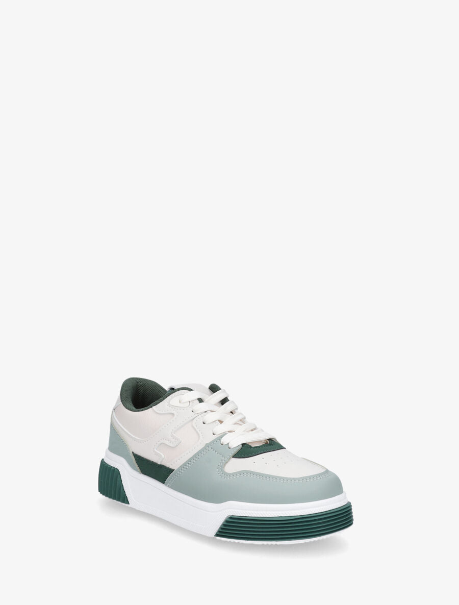 Baskets casual en simili - Vert - 2