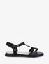 Nu-pieds en simili à bride bijoux - Noir - 5