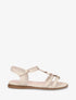 Nu-pieds en simili à bride bijoux - Beige - 1