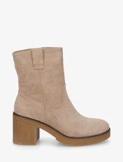 Bottines classiques en suédine - Beige foncé - 1