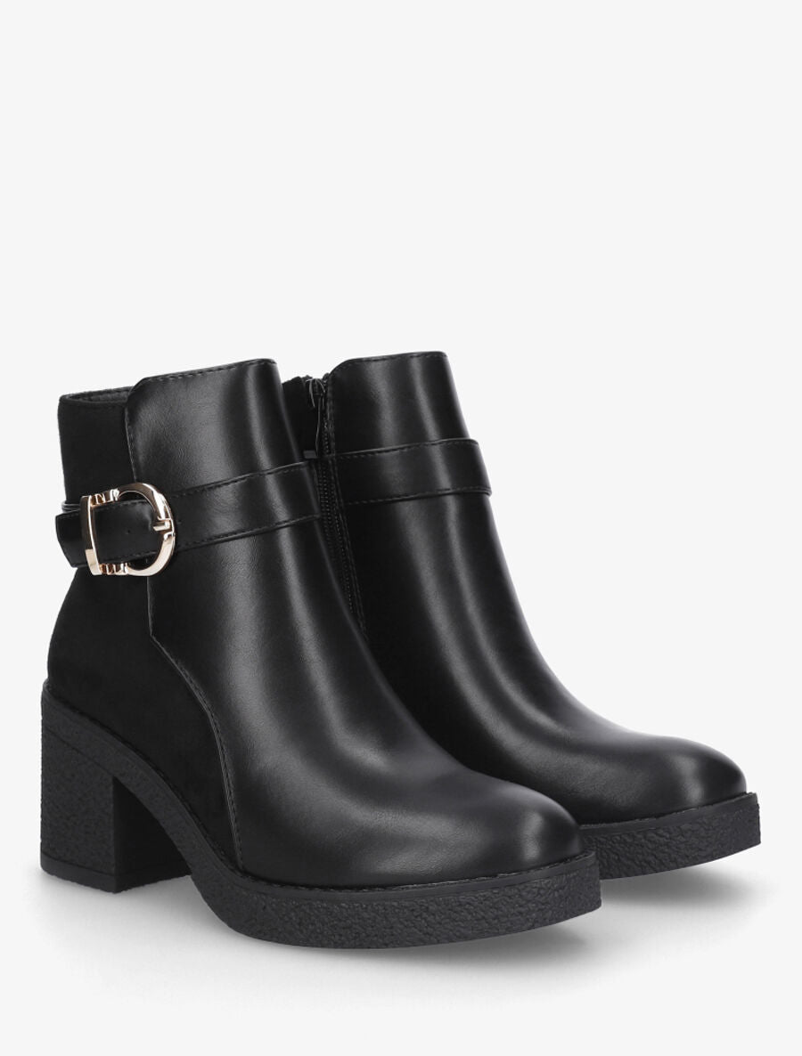 Bottines bi-matière - Noir - 4