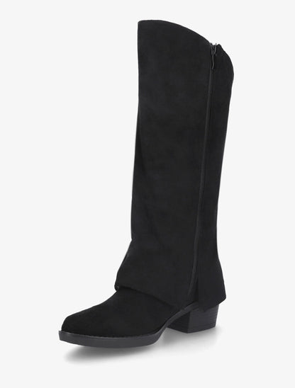 Bottes en suédine à revers - Noir - 3