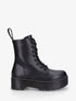 Bottines montantes en simili - Noir - 1