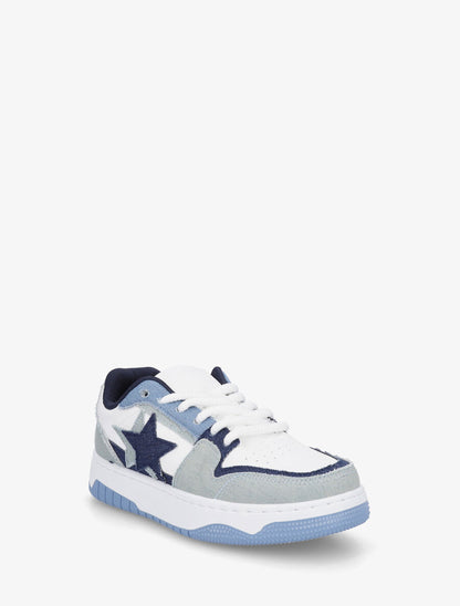 Sneakers à motif étoile - Bleu - 2