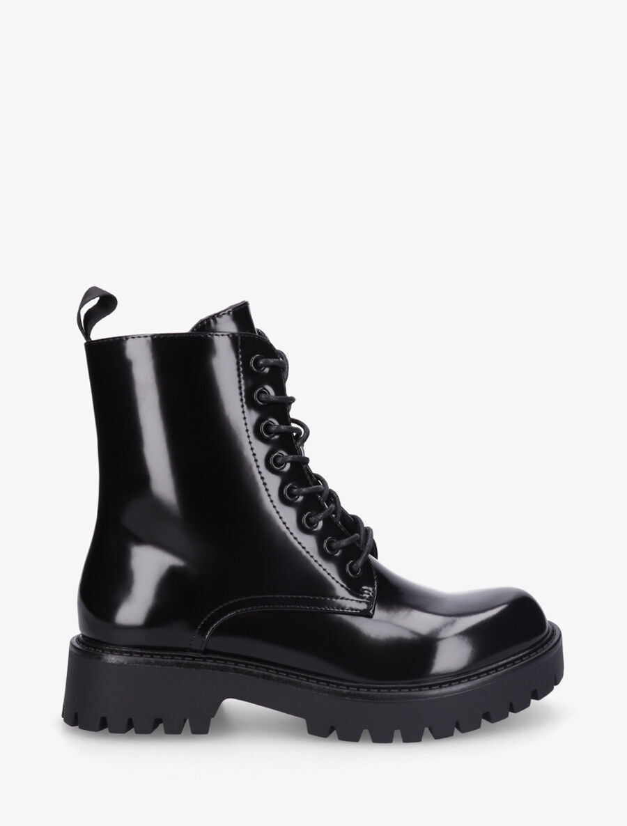 Bottines montantes vernies - Noir - 5
