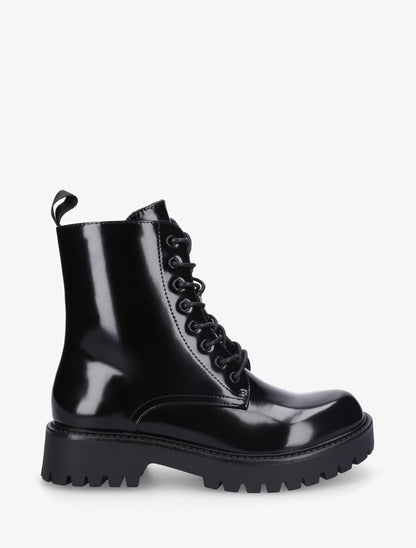 Bottines montantes vernies - Noir - 5