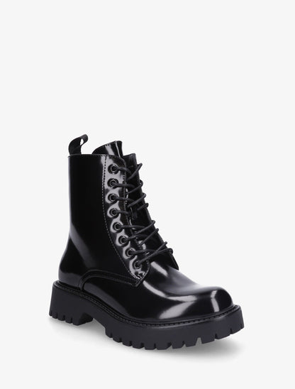 Bottines montantes vernies - Noir - 2