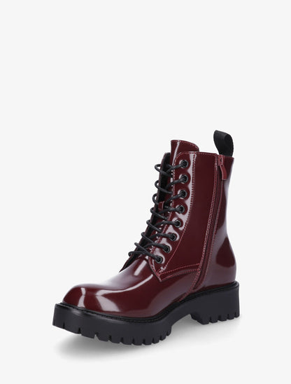 Bottines montantes vernies - Bordeaux - 3