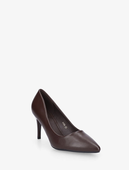 Escarpins classiques en simili - Marron - 2