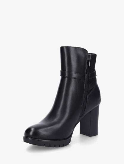 Bottines bimatière à talon haut - Noir - 3