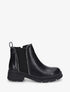 Bottines en simili à strass et bande élastiquée - Noir - 1