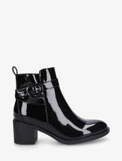 Bottines vernies à talon - Noir - 1