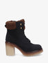 Bottines fourrées à semelle caoutchouc - Noir - 1